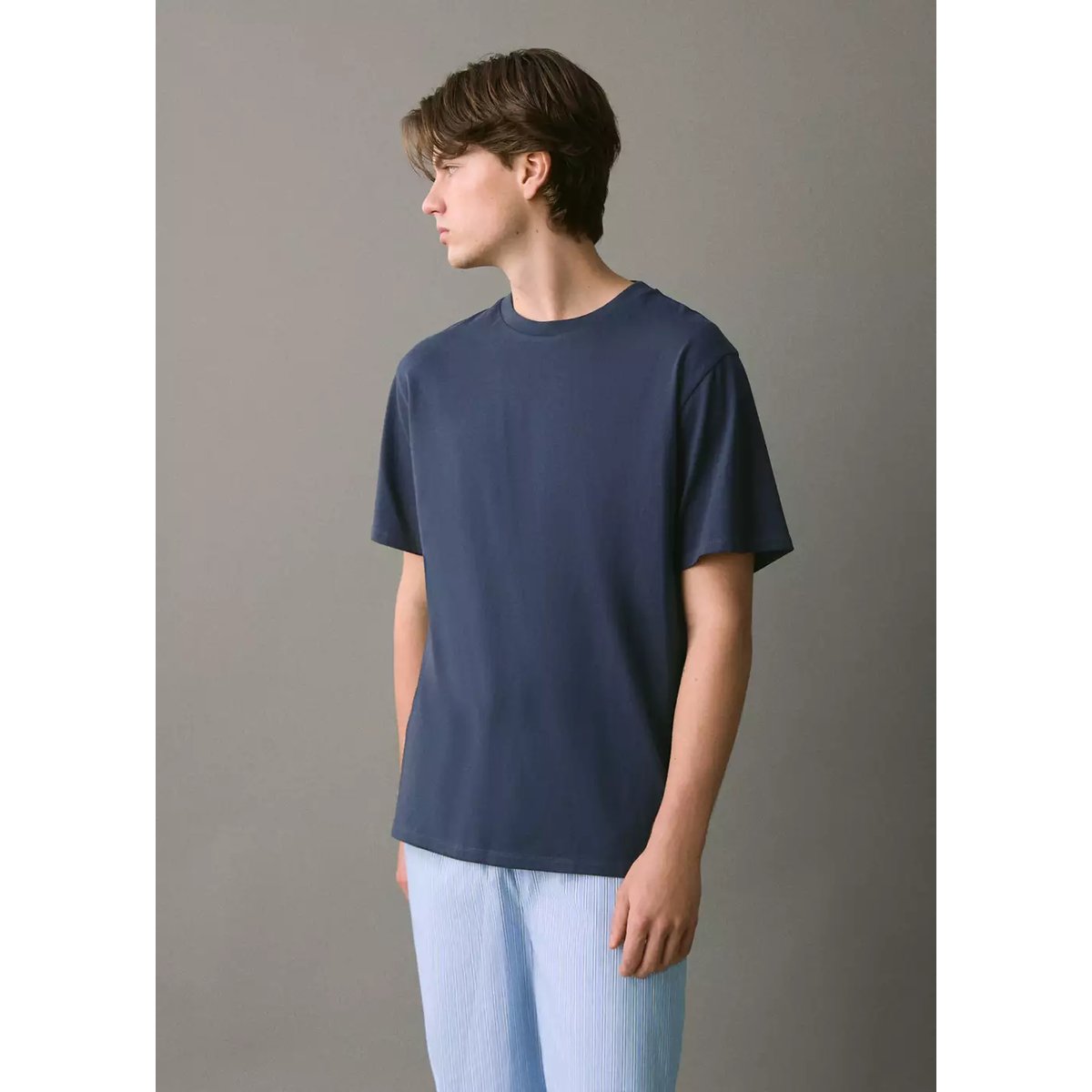 Pack pyjama coton bleu marine, MANGO TEEN