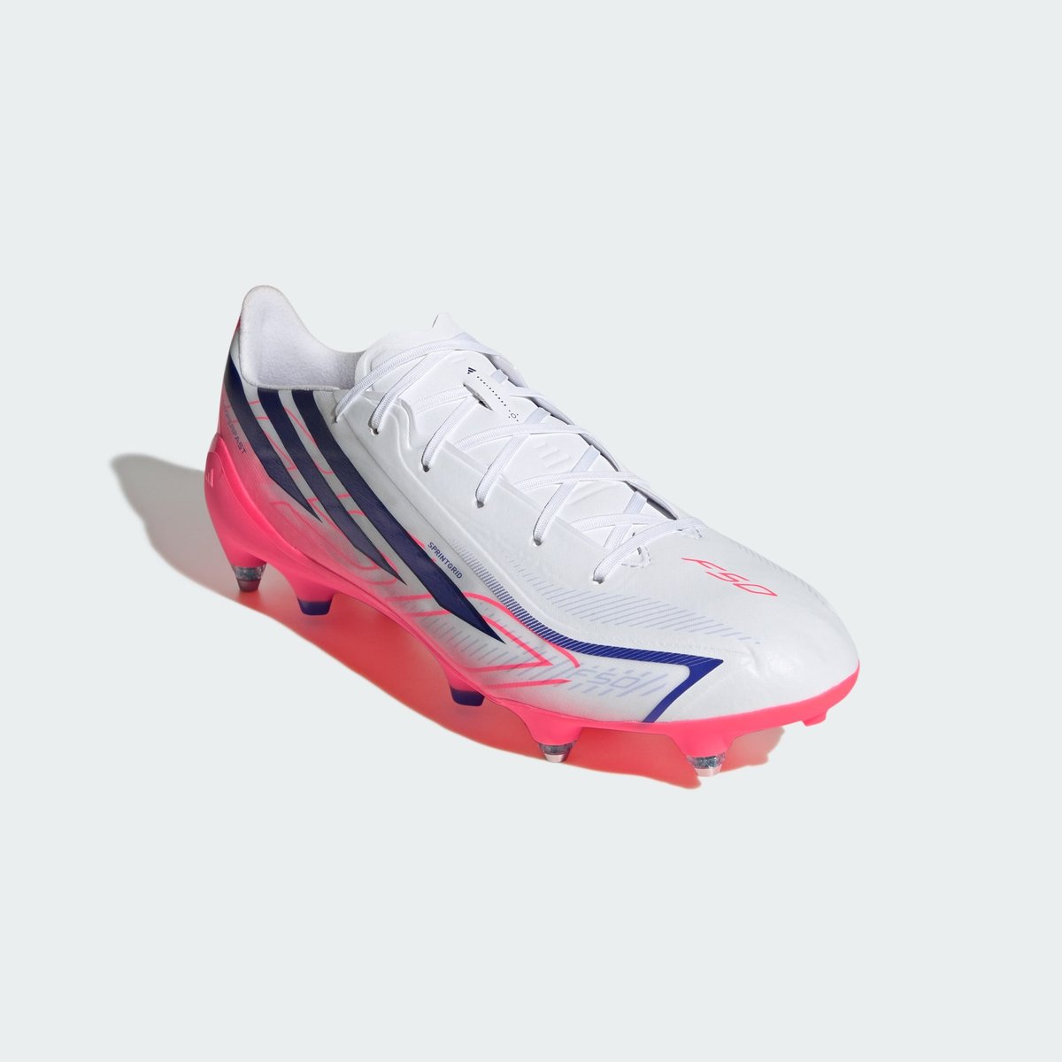 Chaussure De Football F50 Hyperfast League Terrain Gras Chaussure De Football F50 Hyperfast League Terrain Gras cloud white / solar purple / solar turbo, adidas Performance