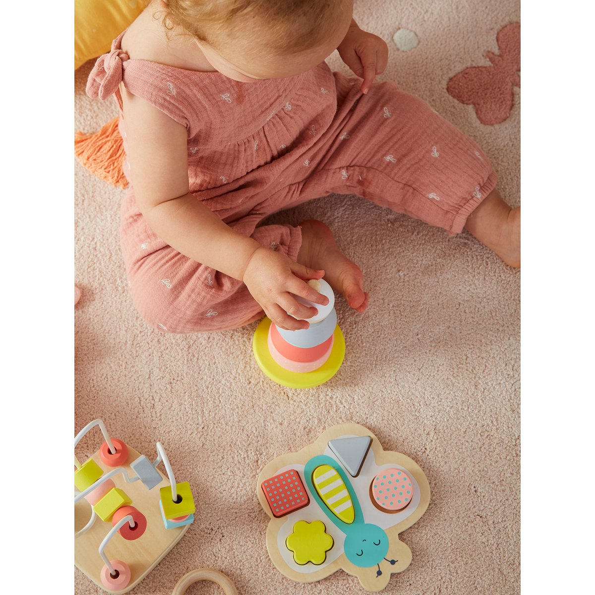 Coffret de 3 jeux d'éveil multicolore, VERTBAUDET