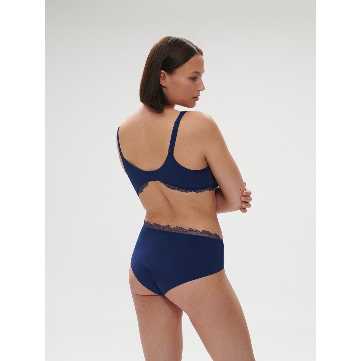 Soutien-gorge avec armature décolleté carré, CANOPÉE bleu, SIMONE PERELE