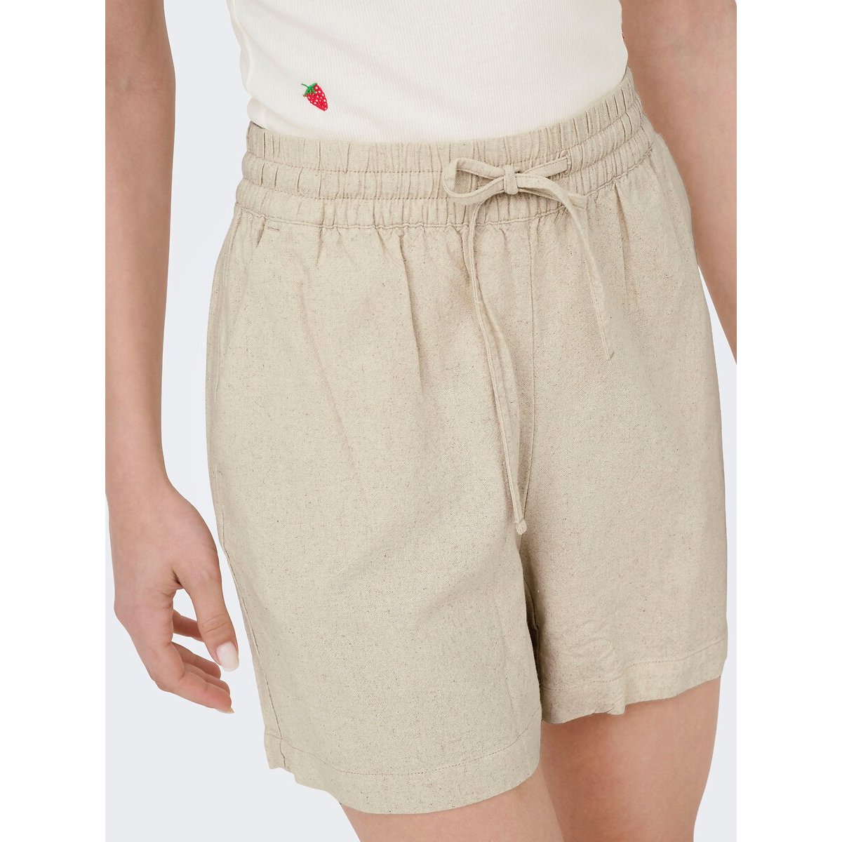 Short large, taille haute beige, JDY