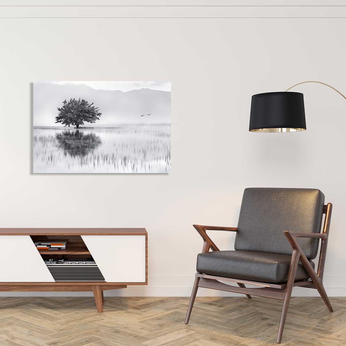 Tableau nature reflets d'eau tableau alu dibond, HEXOA