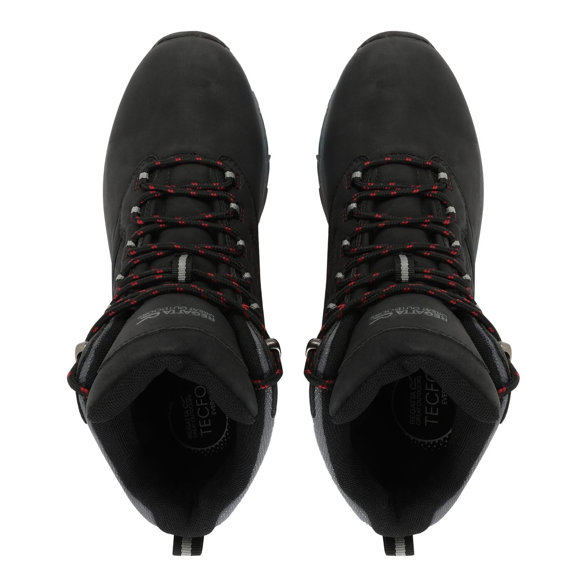 Chaussures montantes de marche imperméables AMBLE noir / rouge, REGATTA