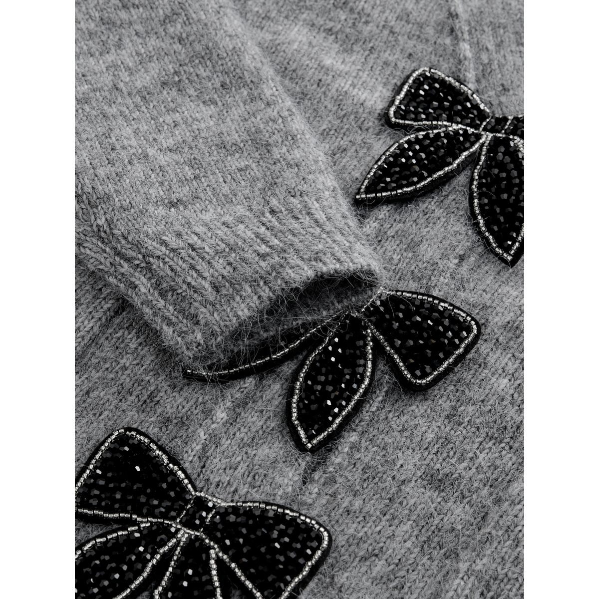 Cardigan à poche et boutons en forme de nœuds gris, NEXT