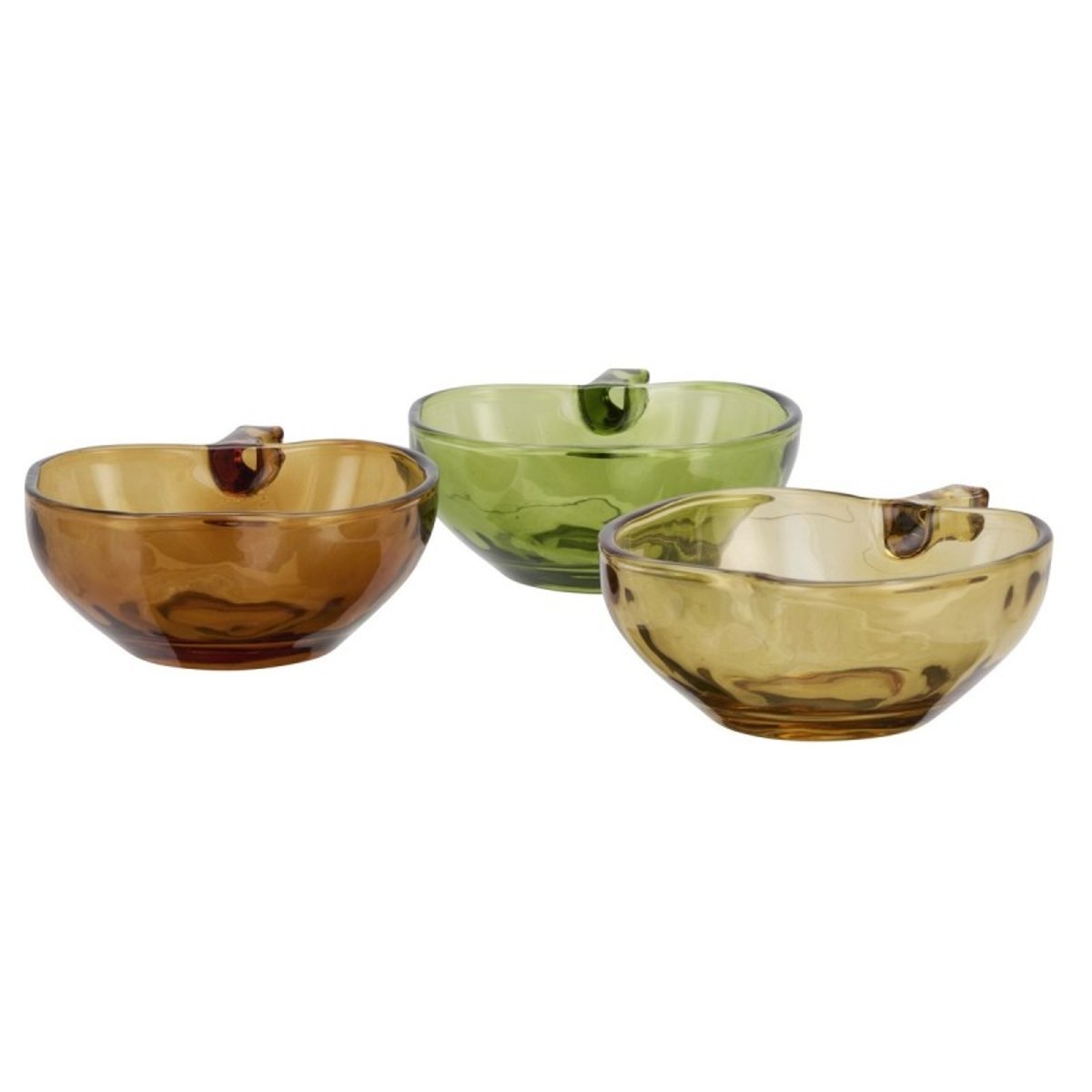 Bols verre forme pomme set de 3 multicolore, MADAM STOLTZ