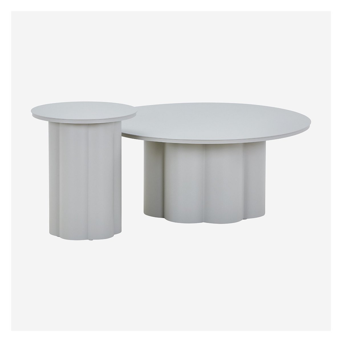 Table basse de jardin aluminium VILANA gris clair, HABITAT