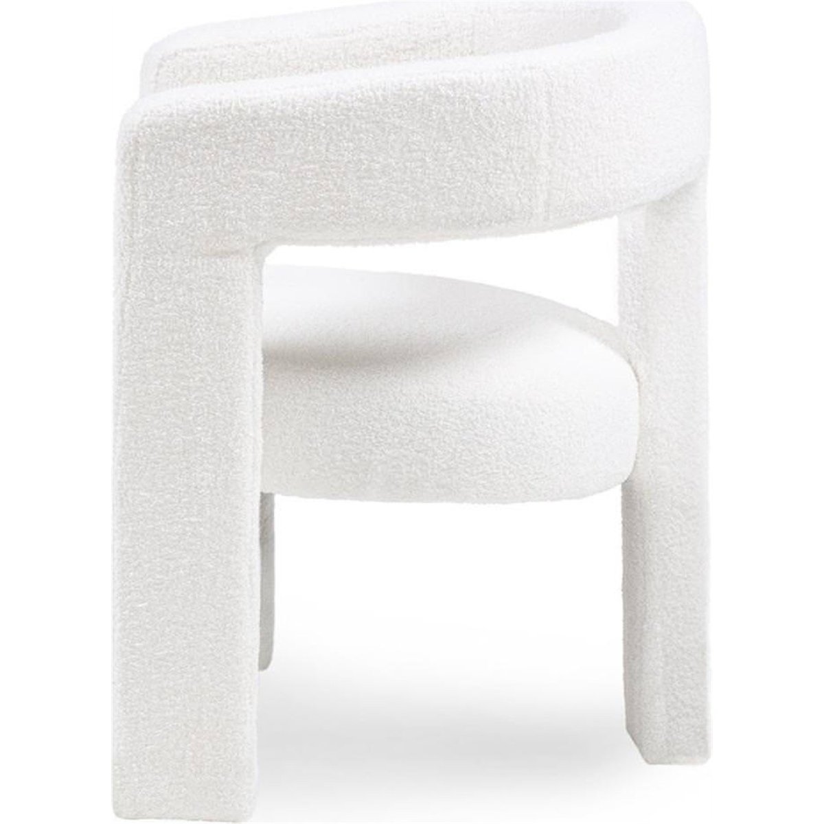 Fauteuil lounge en velours collection LAUREN crème, RECOLLECTION