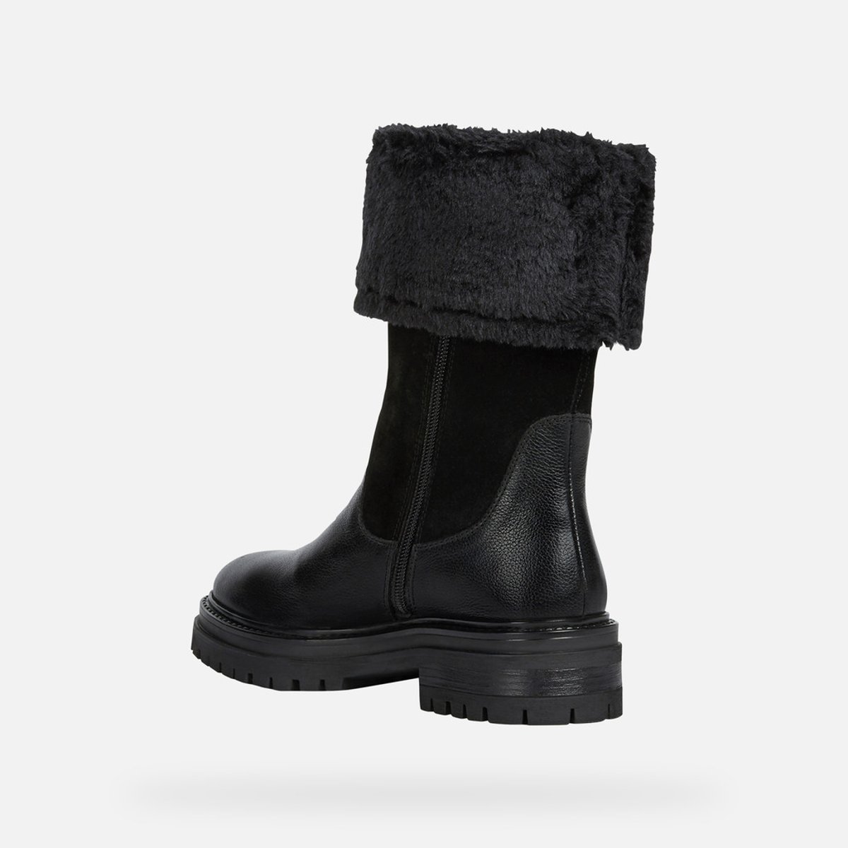 Bottines fourrées Iridea noir, GEOX