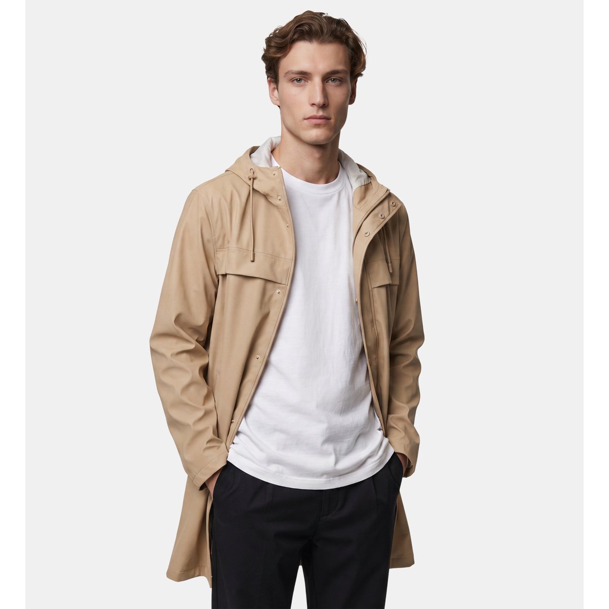 Parka nainy mi-longue beige, GALERIES LAFAYETTE