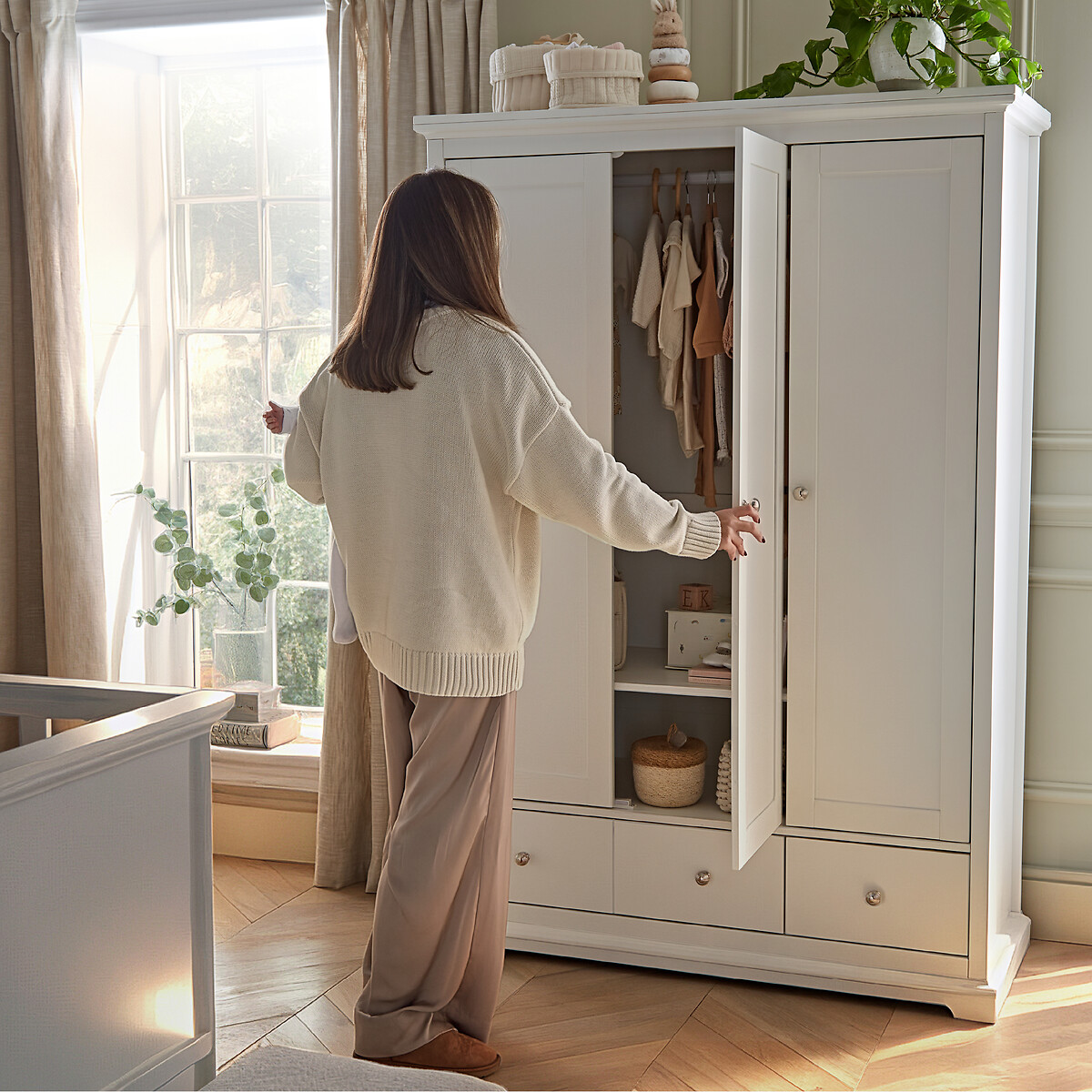 Beaumont Triple Nursery Wardrobe white, CUDDLECO