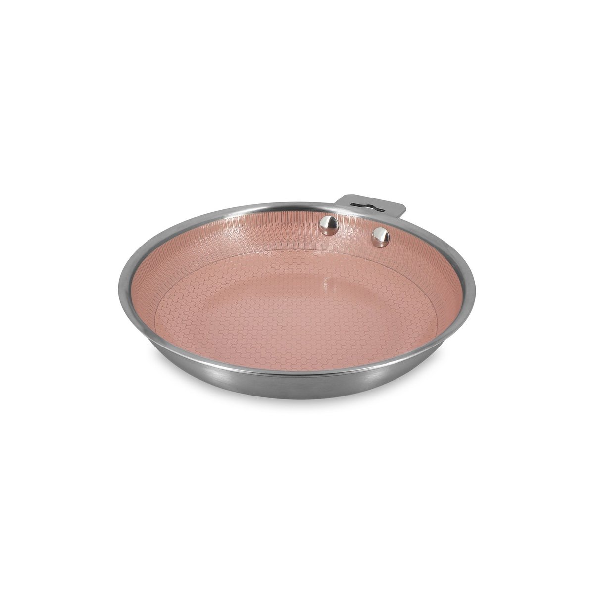 Poêle 20cm en acier inoxydable, AGLAE inox-rose, MENASTYL