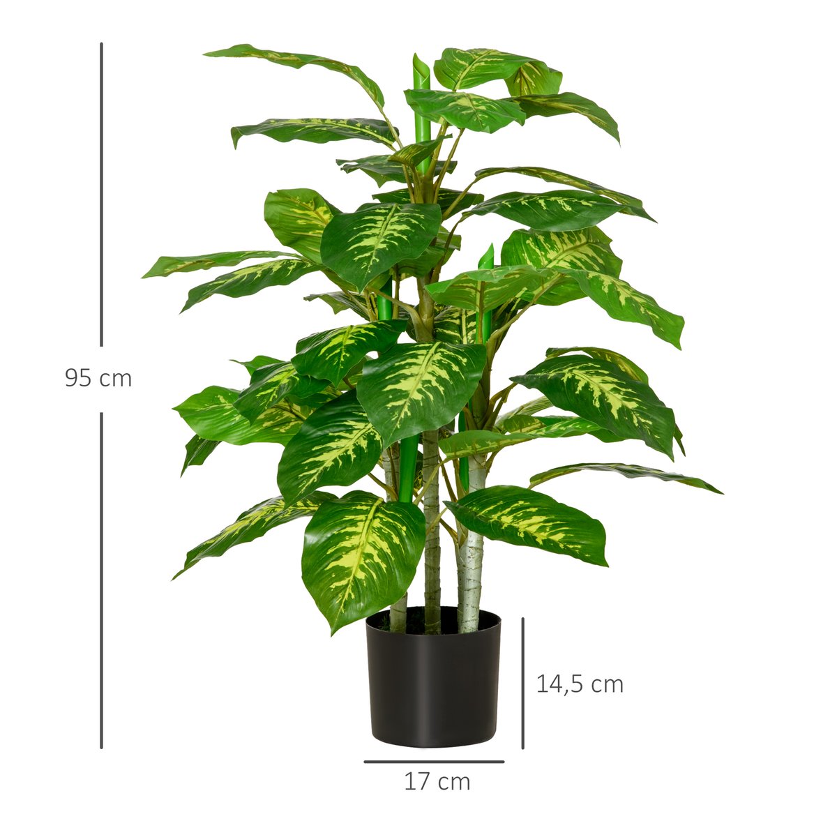 Plantes artificielles PE Vert vert, HOMCOM