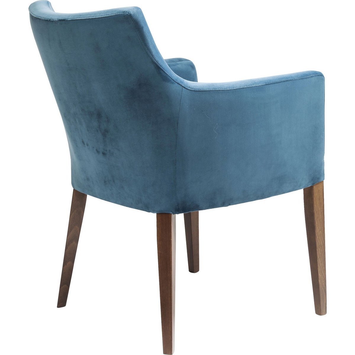 Chaise avec accoudoirs en velours, MODE bleu pétrole, KARE DESIGN