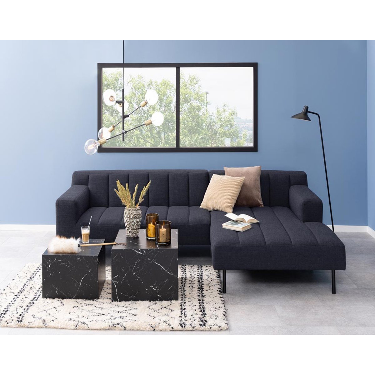 Lot de deux Tables basses - PUEBLO noir, BEST MOBILIER