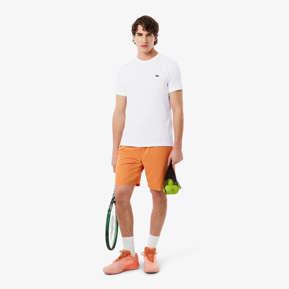 T-shirt Sport Ultra Dry crocodile graphique blanc-49t, LACOSTE