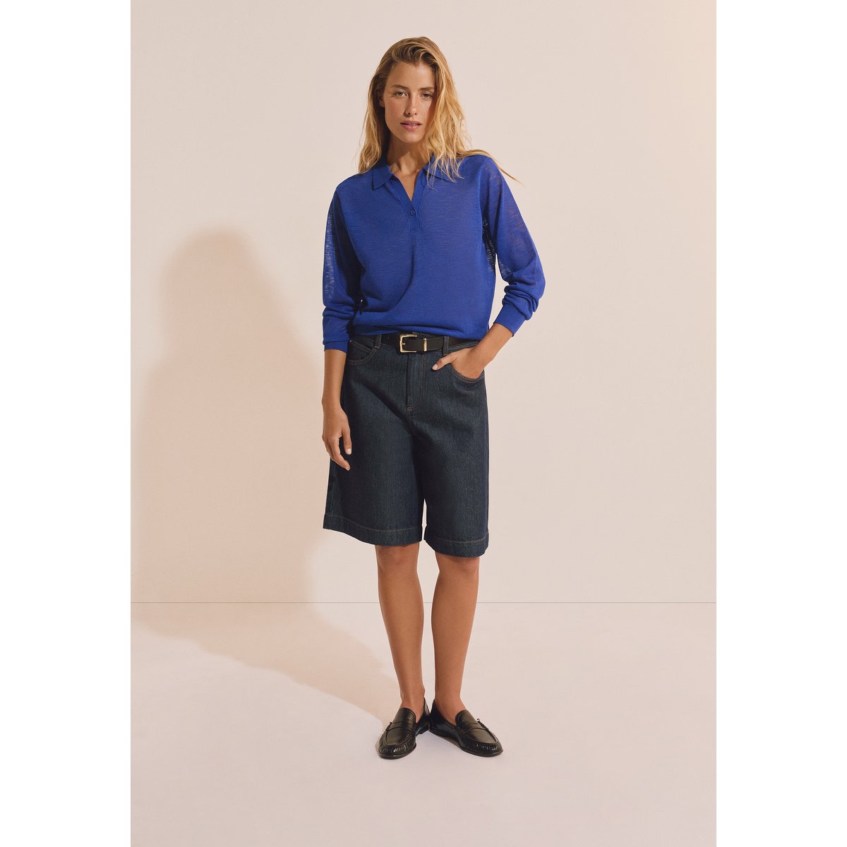 Pull en maille fine PIA bleu royal, ETAM