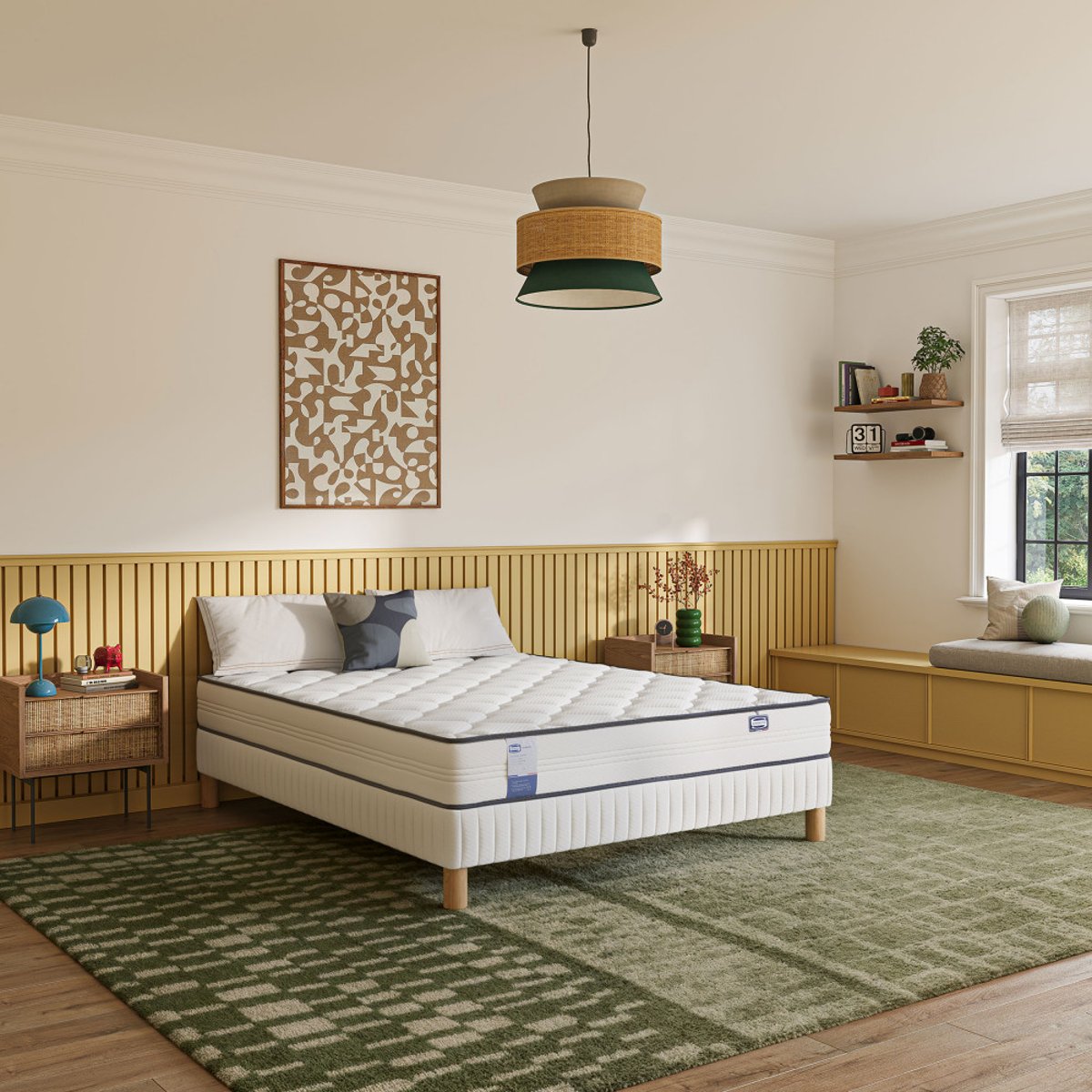Matelas 100% ressorts, accueil ferme- FITNESS couleur unique, SIMMONS