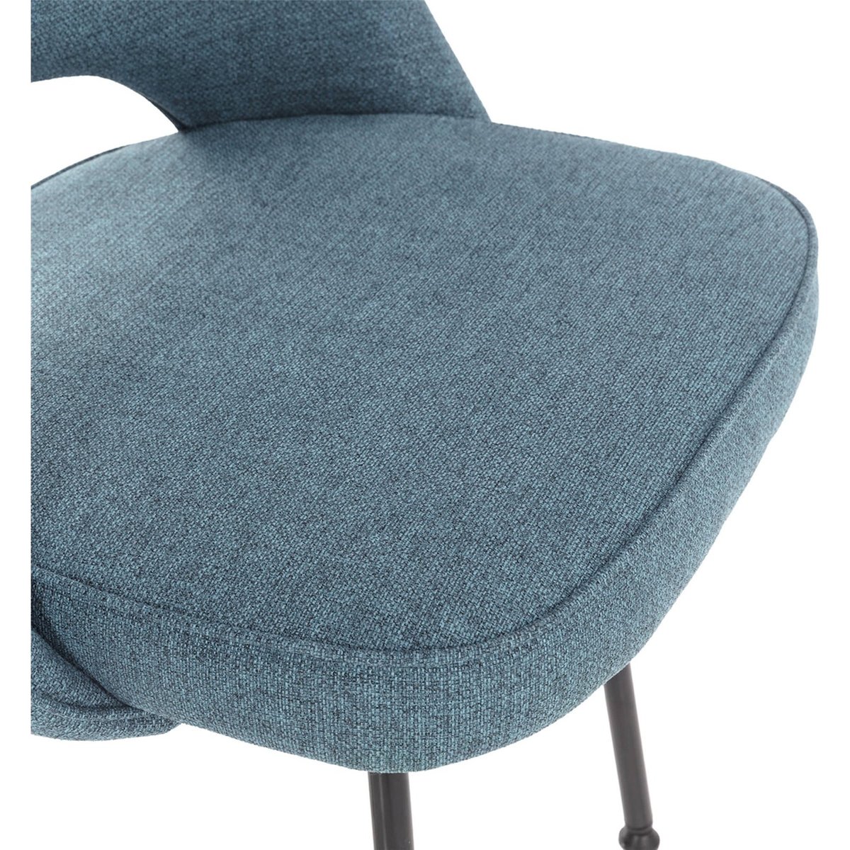 Chaise en tissu et métal noir et bleu, RECOLLECTION