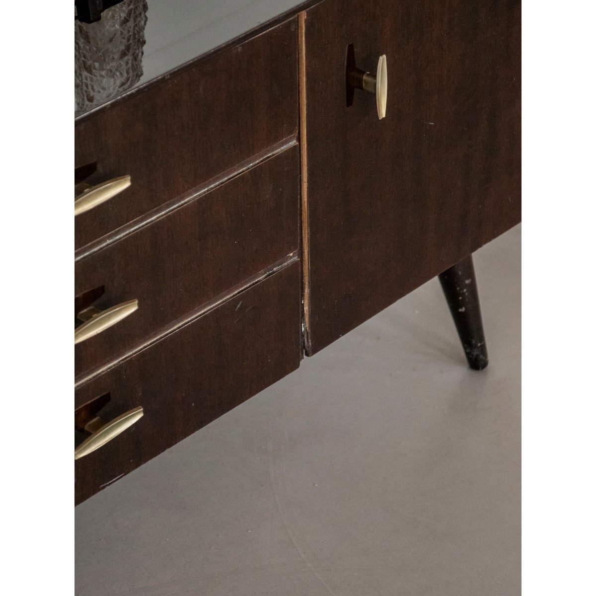 Enfilade au bois plaqué noir Margaret N°465 - Bon état noir, DEBONGOUT