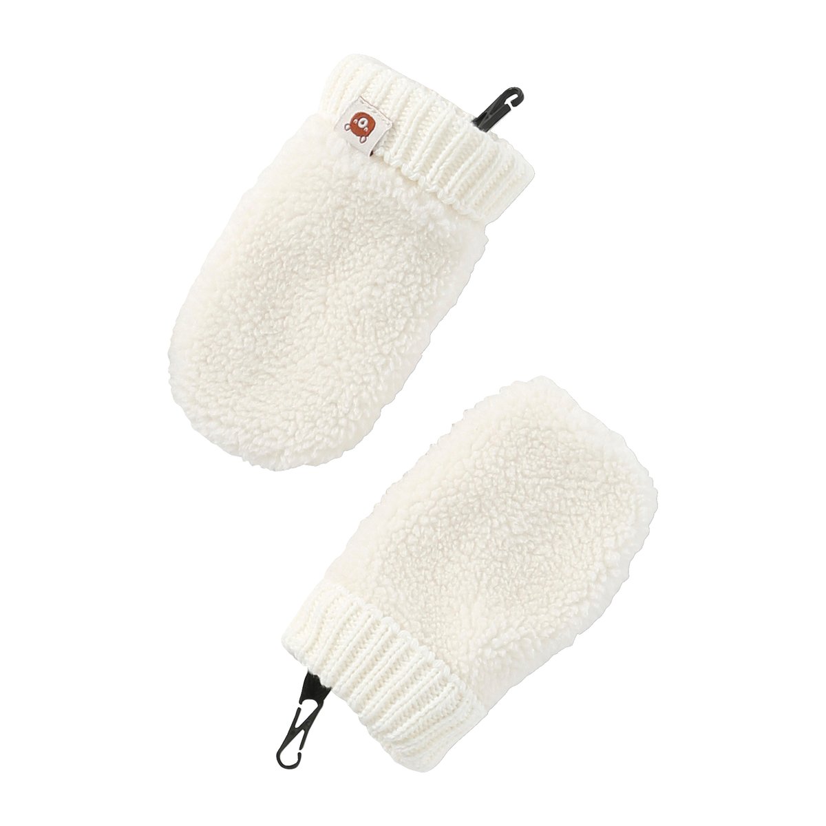 Ensemble "Bear Mood" bonnet + snood + moufles en sherpa écru, VERTBAUDET
