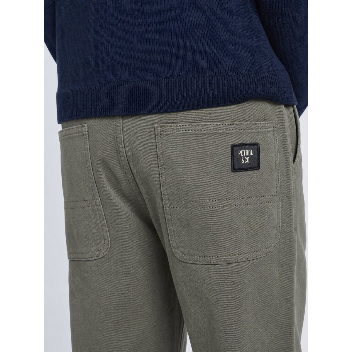 Pantalon large lenox en velours côtelé gris beluga, PETROL INDUSTRIES