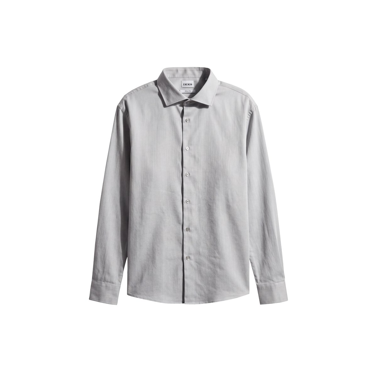 Chemise slim motif fines rayures gris foncé, IKKS