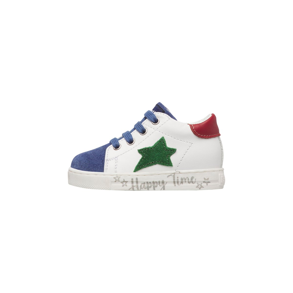 Sneakers en cuir et velours SASHA blanc-rose-, FALCOTTO