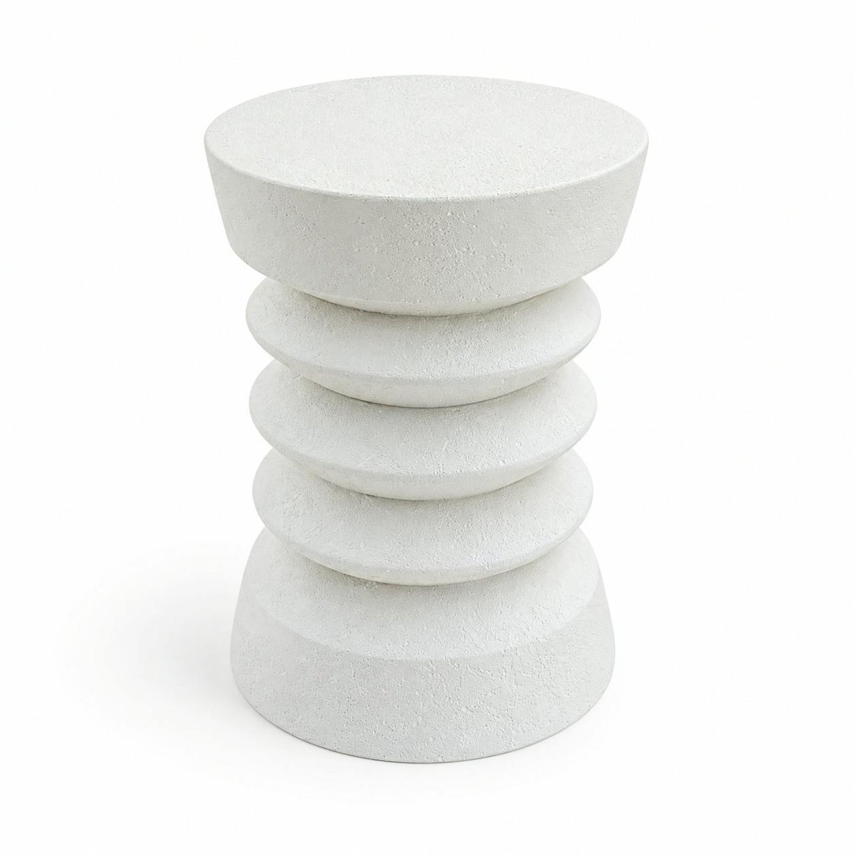 Sellette effet pierre 56 cm TRINITE blanc, PIER IMPORT