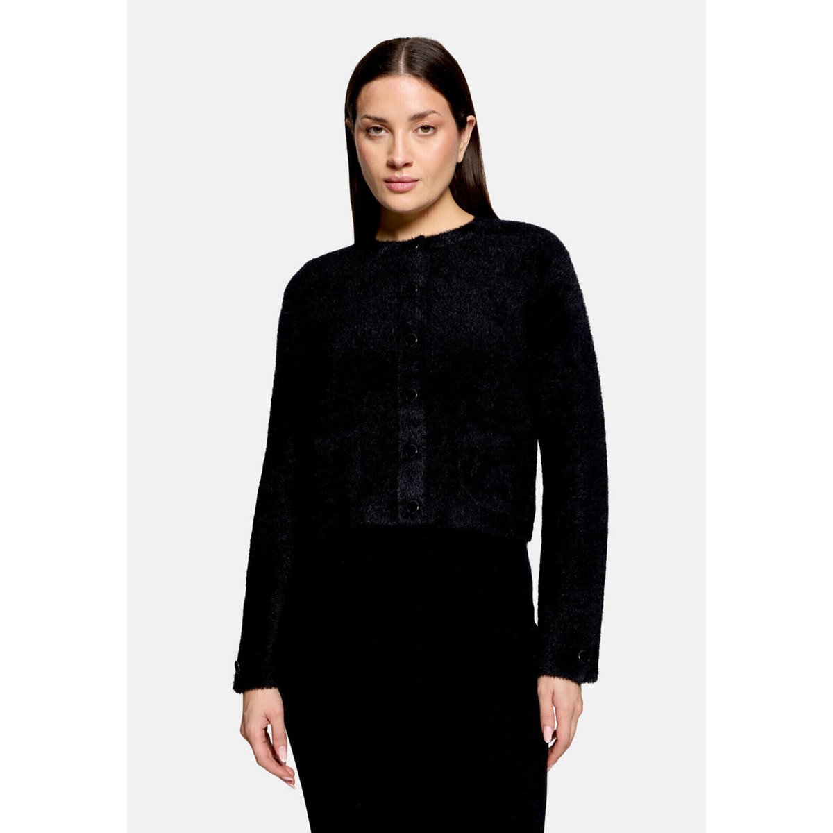 Cardigan en maille à poches plaquées noir, BETTY BARCLAY