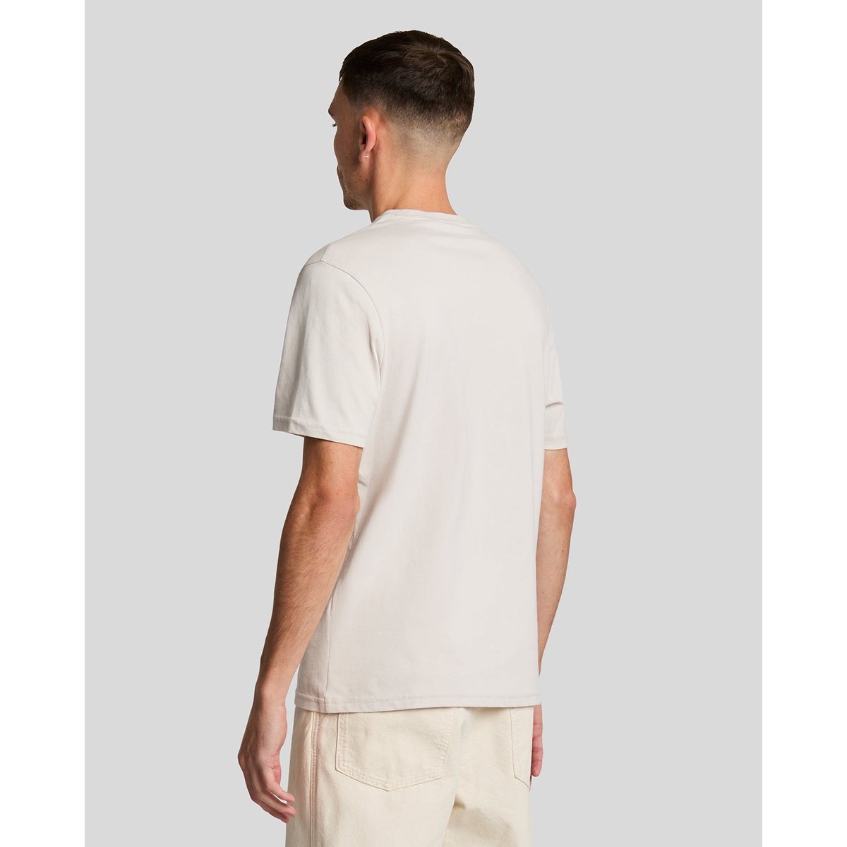 T-shirt en coton col rond blanc crique, LYLE & SCOTT