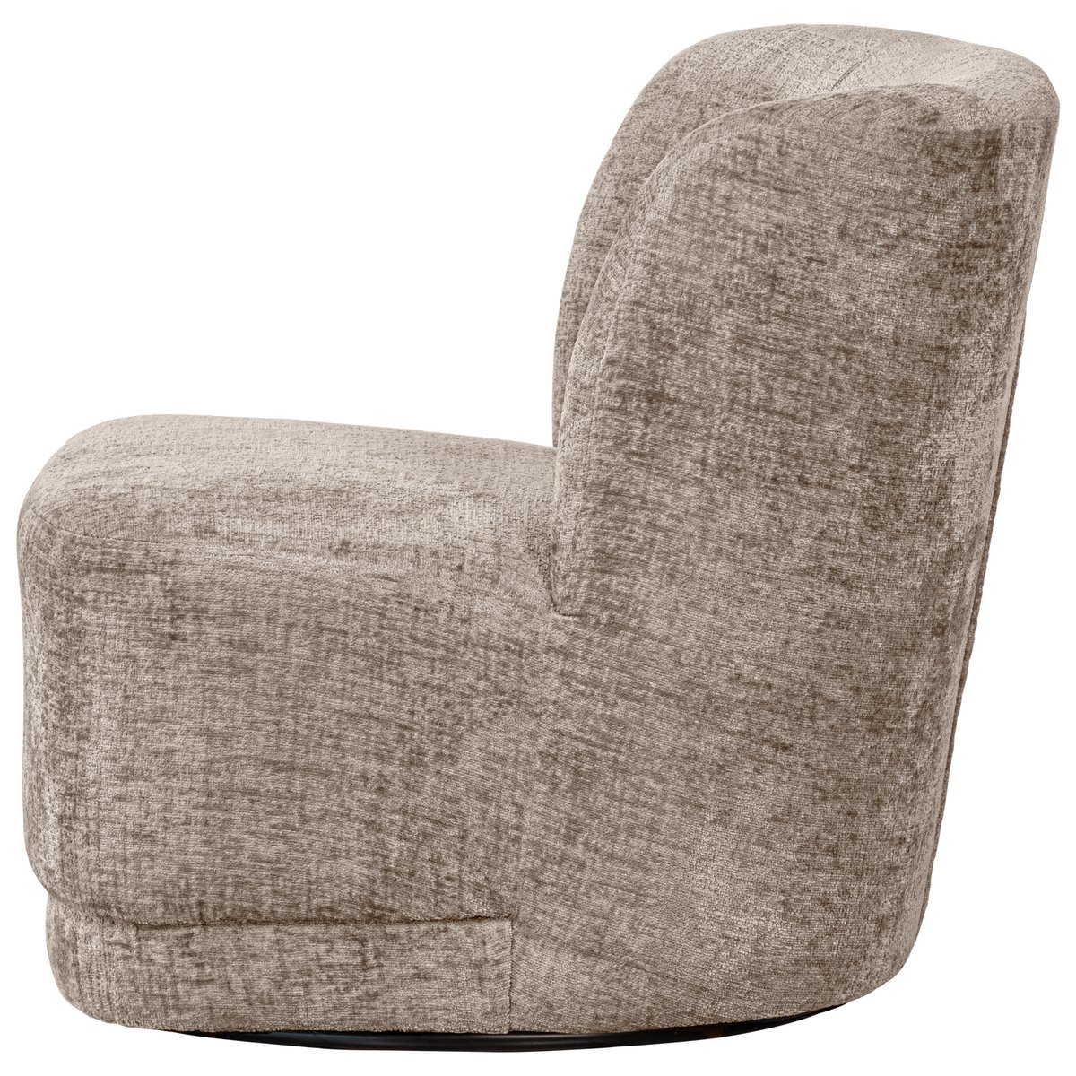 Fauteuil rotatif en velours ATTY sand, WOOOD