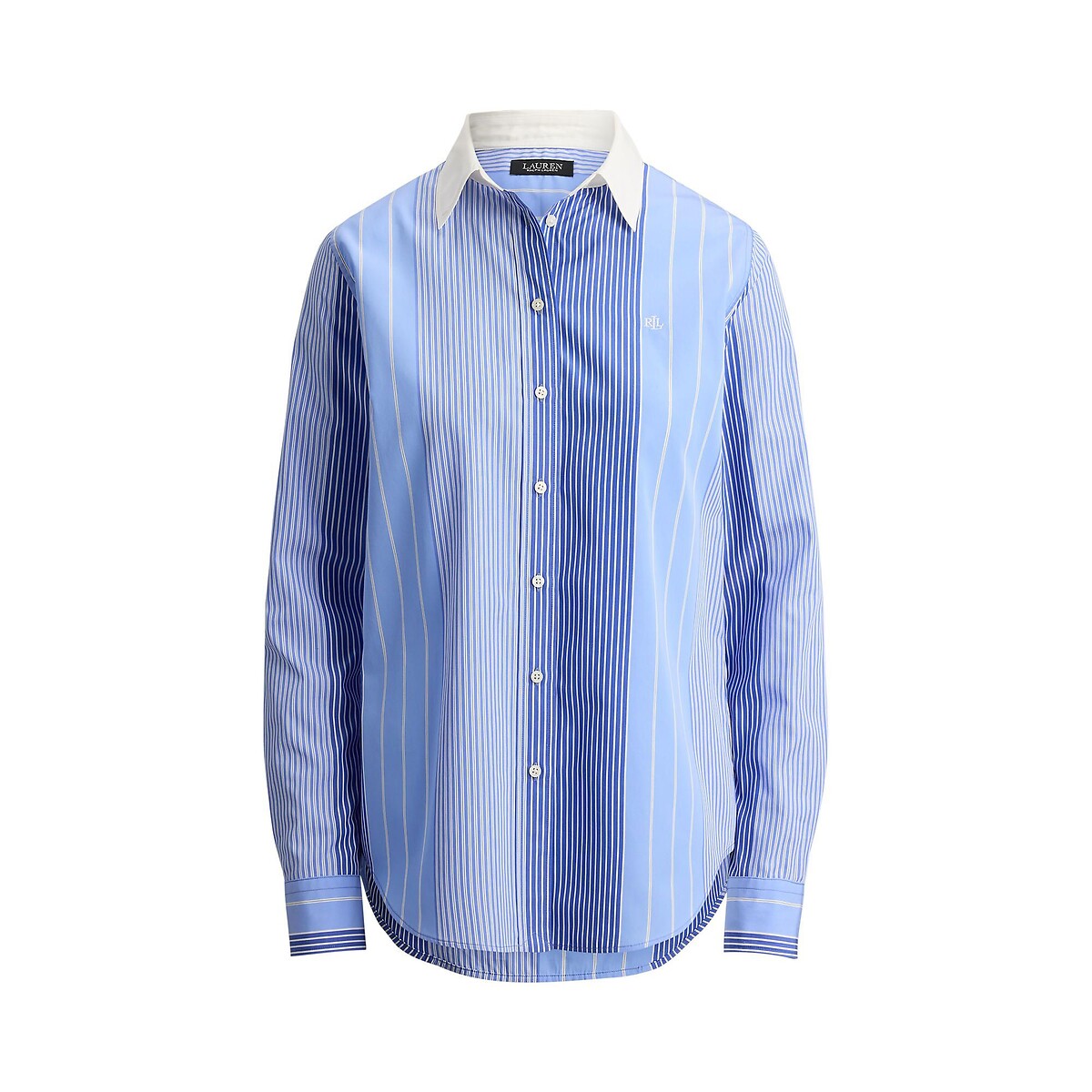 Striped Long Sleeve Shirt blue striped/white, LAUREN RALPH LAUREN