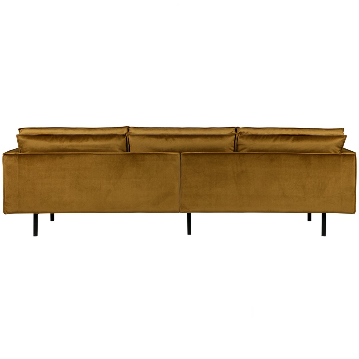 Grand canapé 4 places vintage velours- BRONCO bronze, WOOOD