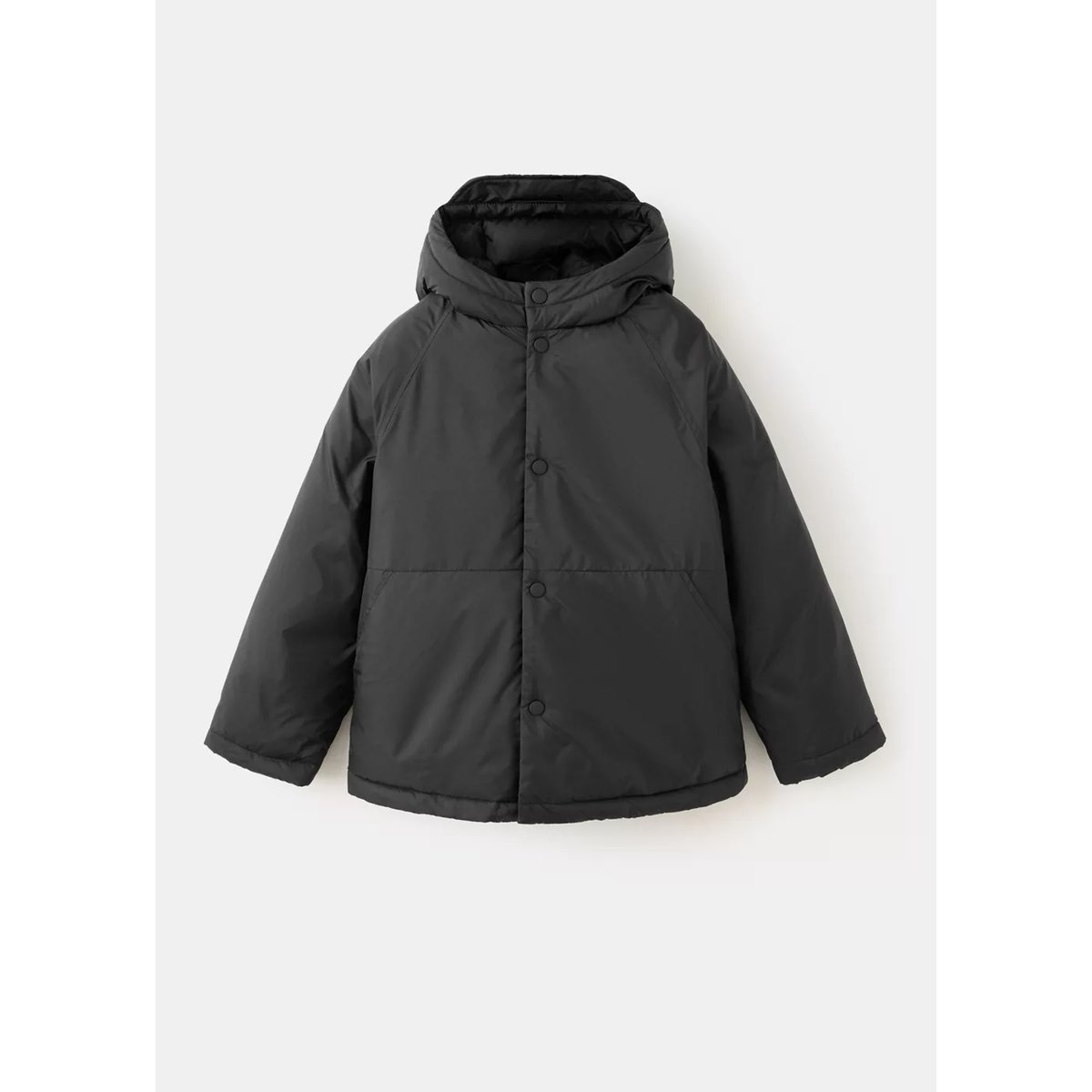 Veste matelassée capuche noir, MANGO KIDS
