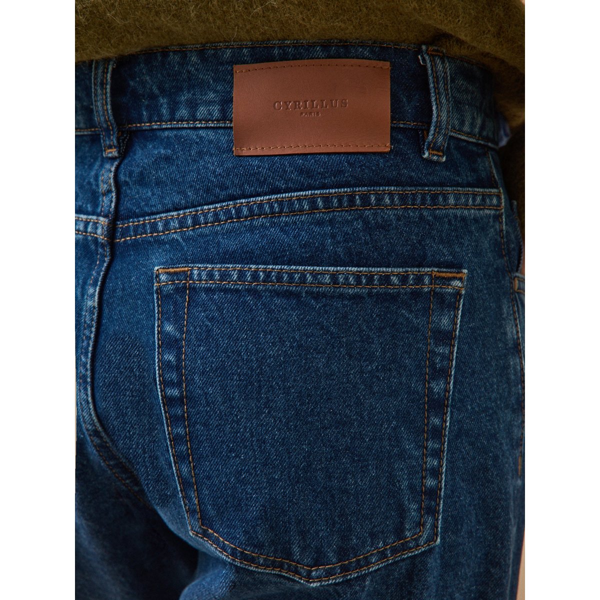 Jean droit Laure coton biologique denim stone, CYRILLUS