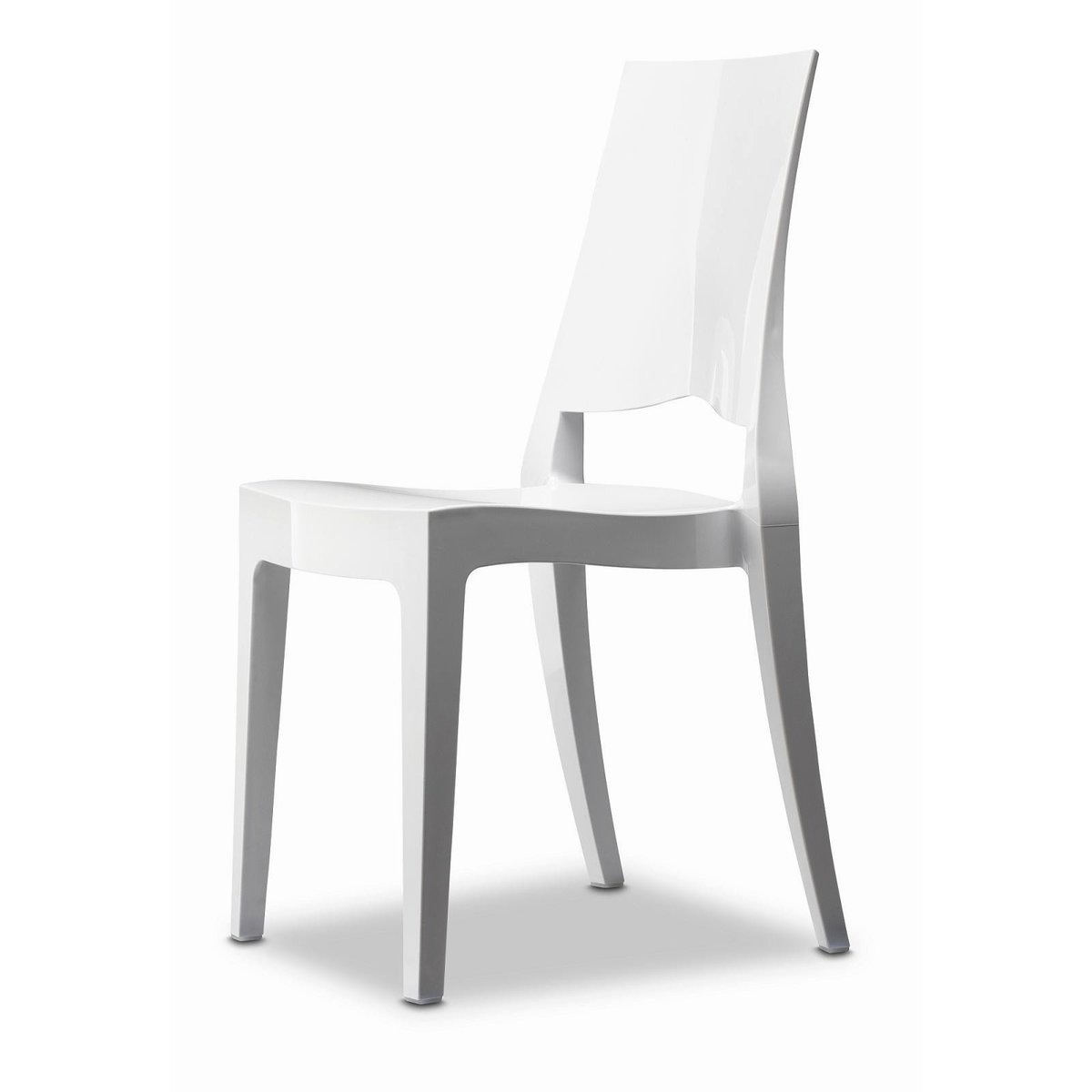Chaise design empilable, GLENDA blanc, SCAB DESIGN