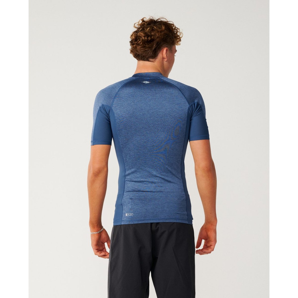 T-shirt anti-UV à manches courtes DAWN PATROLUPF Performance bleu marine clair chiné, RIP CURL
