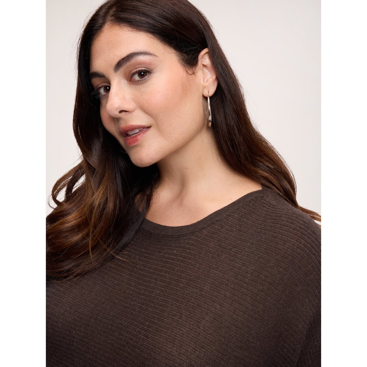 Maille côtelée marron, FIORELLA RUBINO