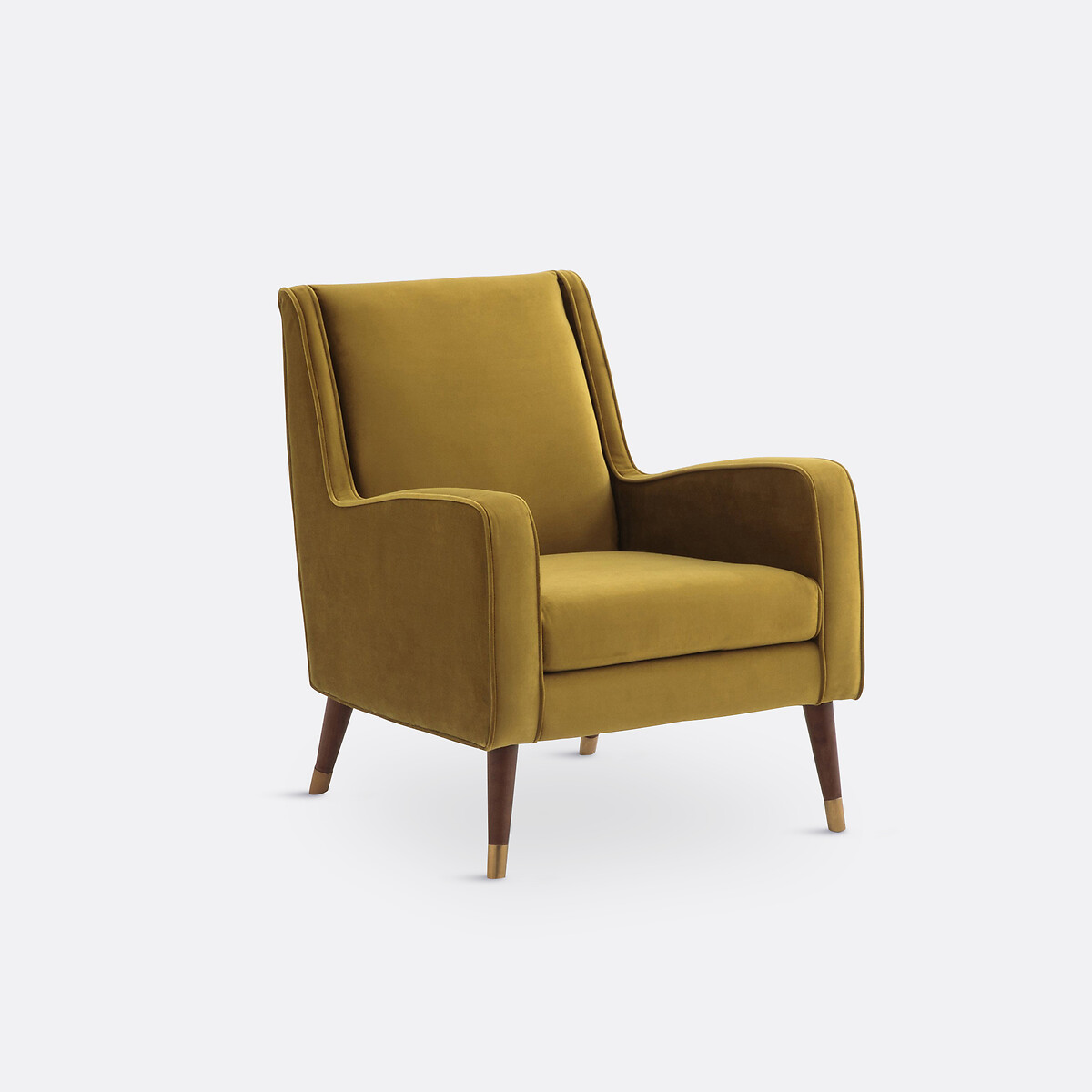 Fauteuil, en velours, (Y) ocre, LA REDOUTE INTERIEURS