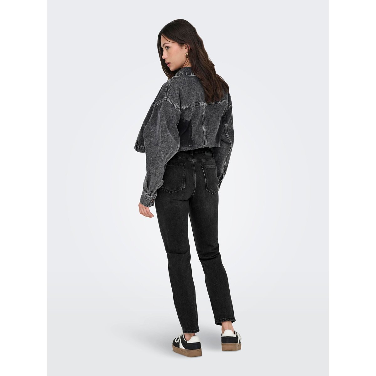 Jean Coupe Droite black denim, ONLY
