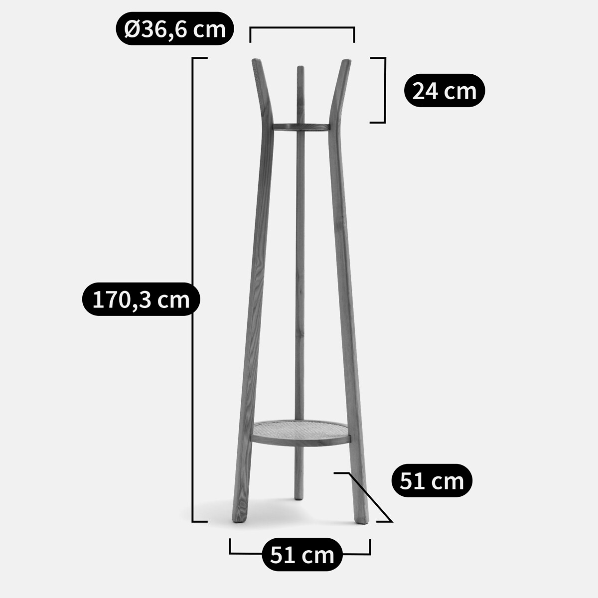 Buisseau Ash Coat Rack natural, LA REDOUTE INTERIEURS