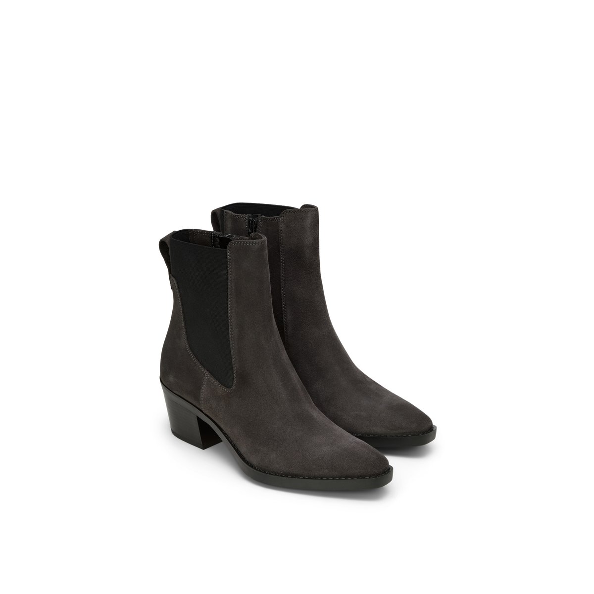 Bottines modèle Luna de style western avec zip intérieur gris, MARC O'POLO