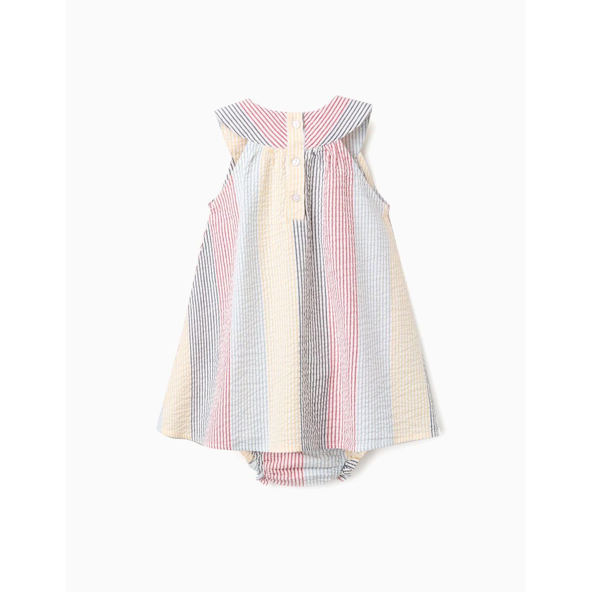 Robe sans manches en coton à rayures You&Me rouge, ZIPPY