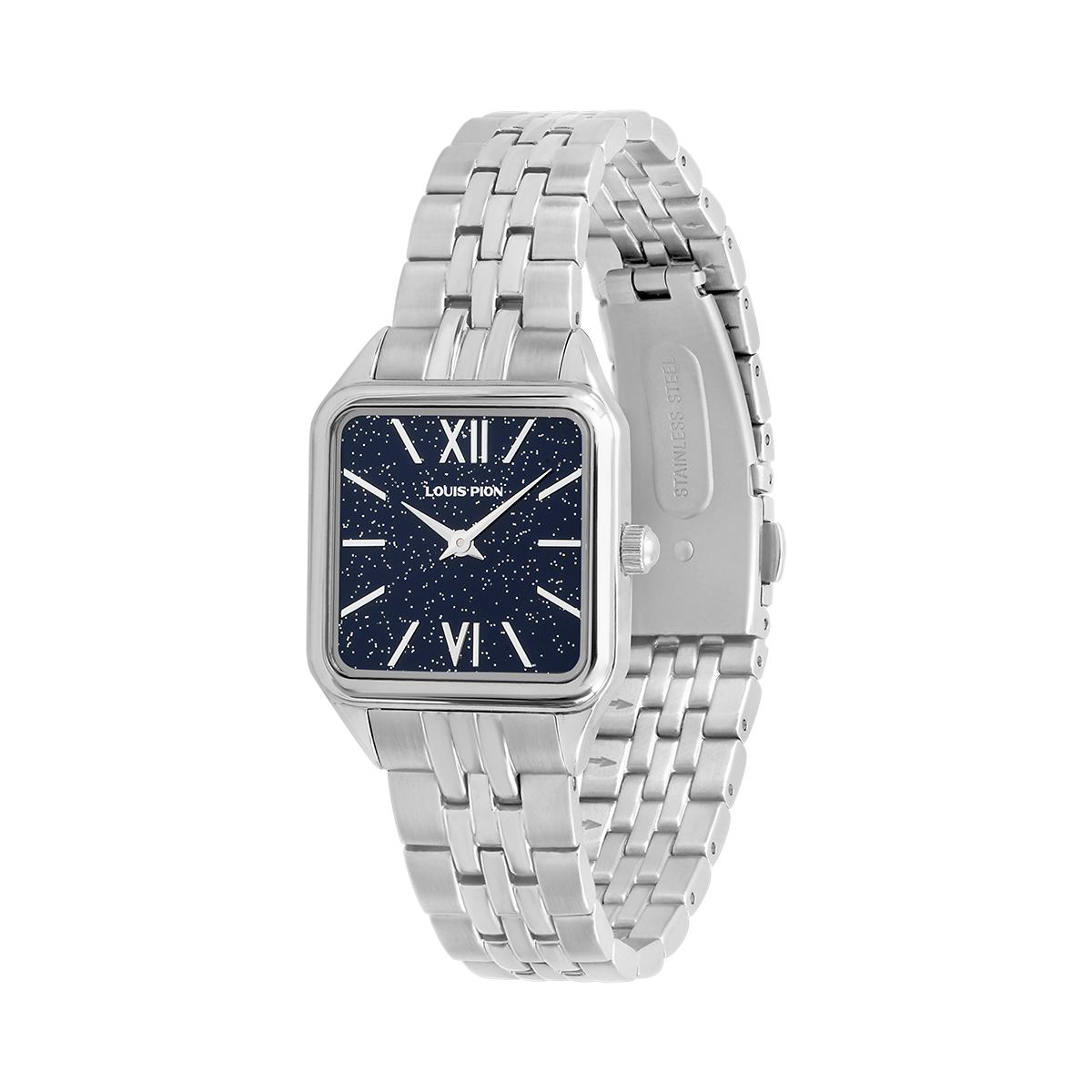 Montre Analogique SIENNA argenté bleu foncé argenté, LOUIS PION
