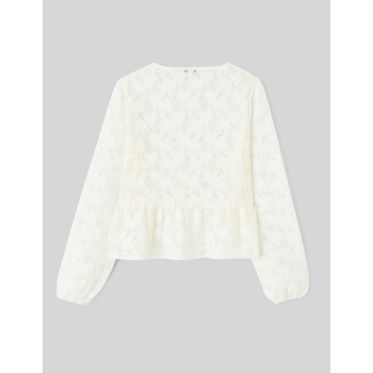 T-shirt en crochet à nouer blanc écru, BZB