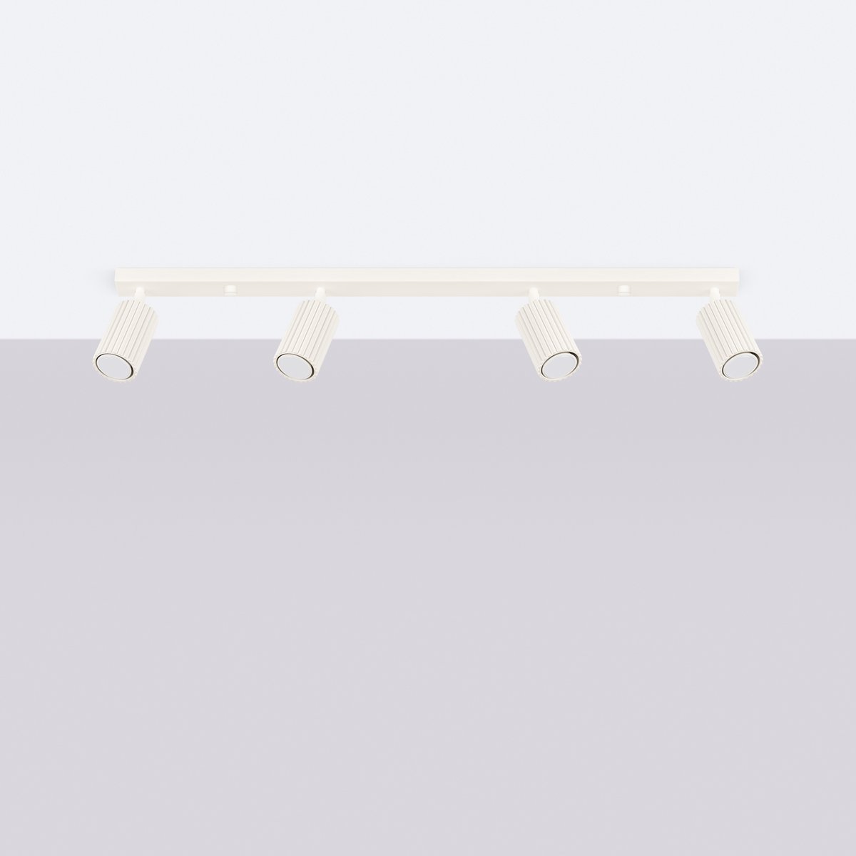 Plafonnier Aluminium Beige GU10 4 Karbon Line beige, EDEN