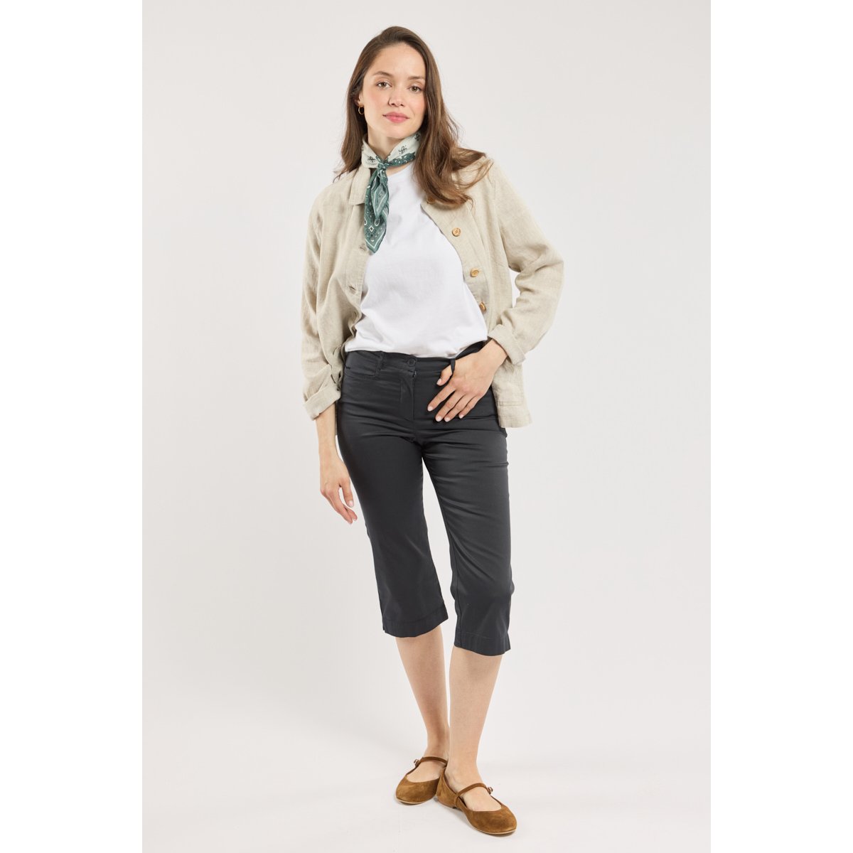 Corsaire en coton GOUVERNAIL rich navy, ARMOR-LUX