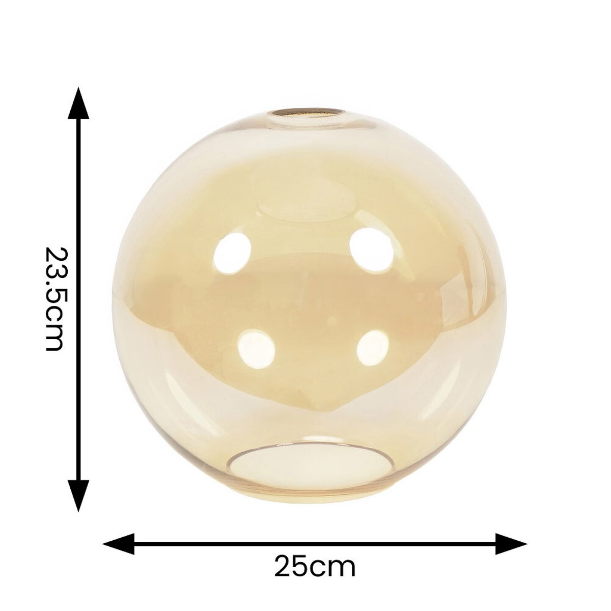 Brady Easy Fit Large Glass Shade transparent, SO'HOME
