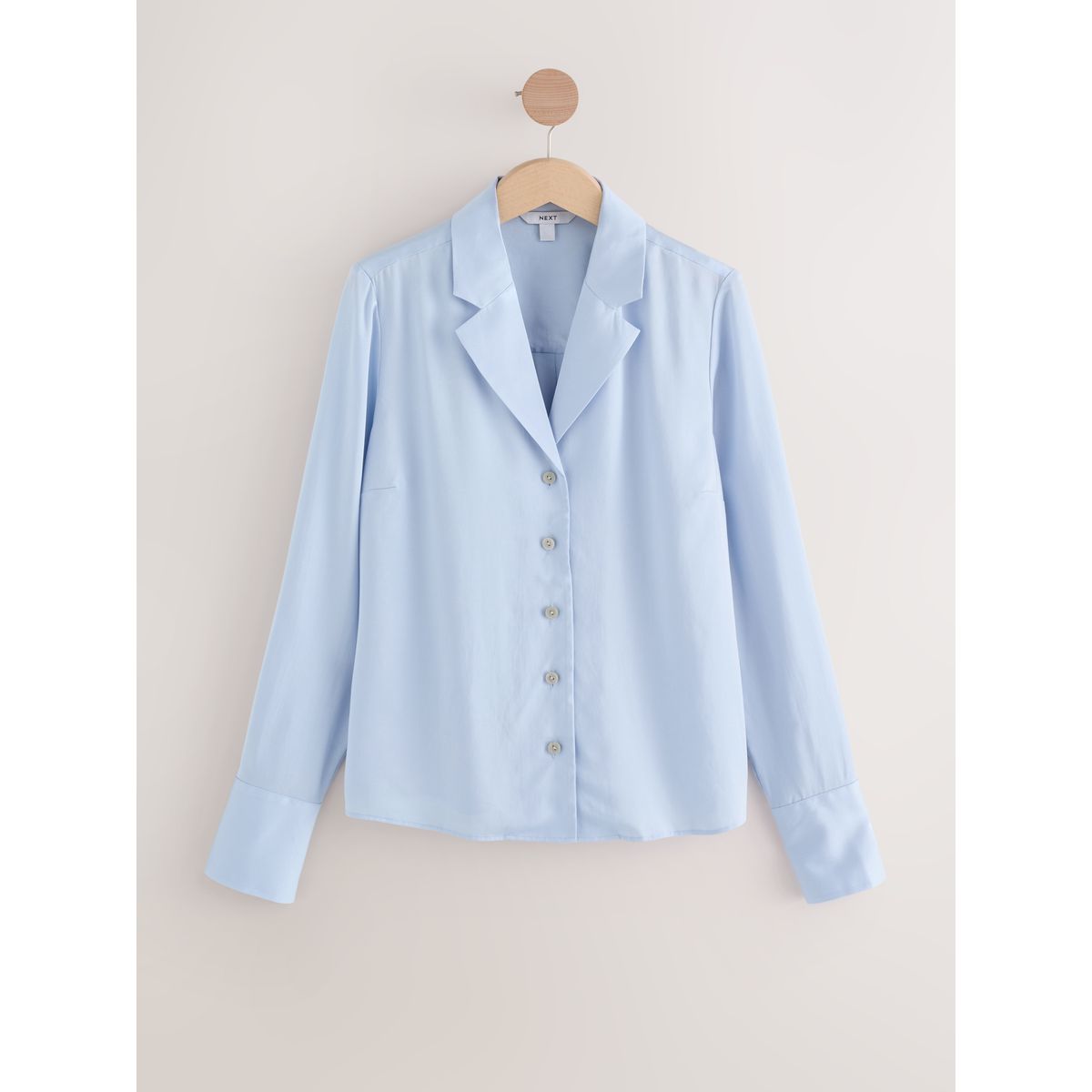 Chemise à manches longues avec col revers bleu pastel, NEXT