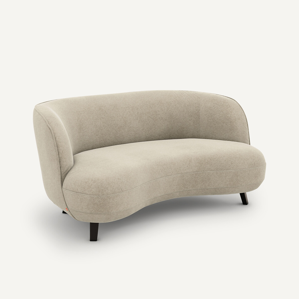 Sofá XS de terciopelo de lino, Rosebury, diseño de Emmanuelle Gallina albatros, AM.PM X EMMANUEL GALLINA